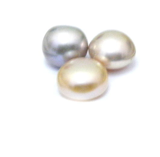 Natural Colours 13-14mm Button Pearls